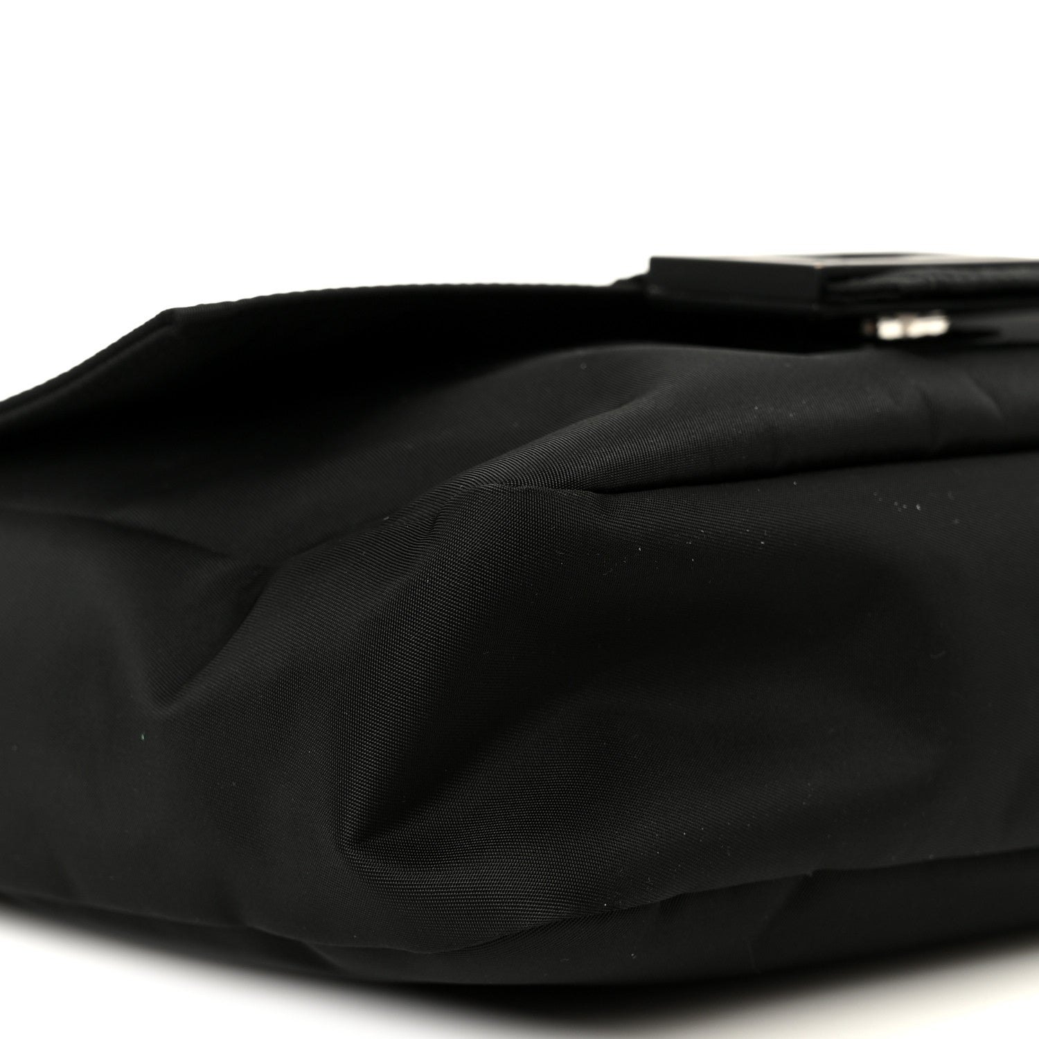 Fendi Econyl Nylon Cuoio Romano Monochrome Medium Baguette Messenger Bag Black 11 of 12