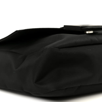 Fendi Econyl Nylon Cuoio Romano Monochrome Medium Baguette Messenger Bag Black 11 of 12