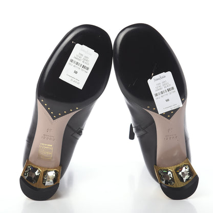 Gucci Calfskin Diamond Heel Ankle Boots 35 Black 7 of 7
