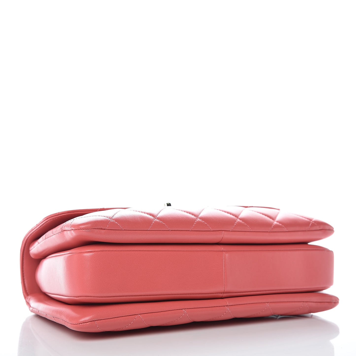 Lambskin Quilted Medium Trendy CC Flap Dual Handle Bag Bright Pink