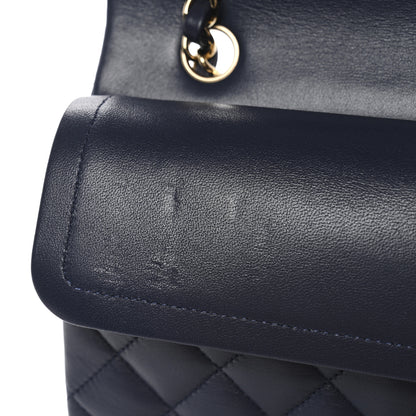Chanel Lambskin Quilted Small Double Flap Dark Blue 11 of 11