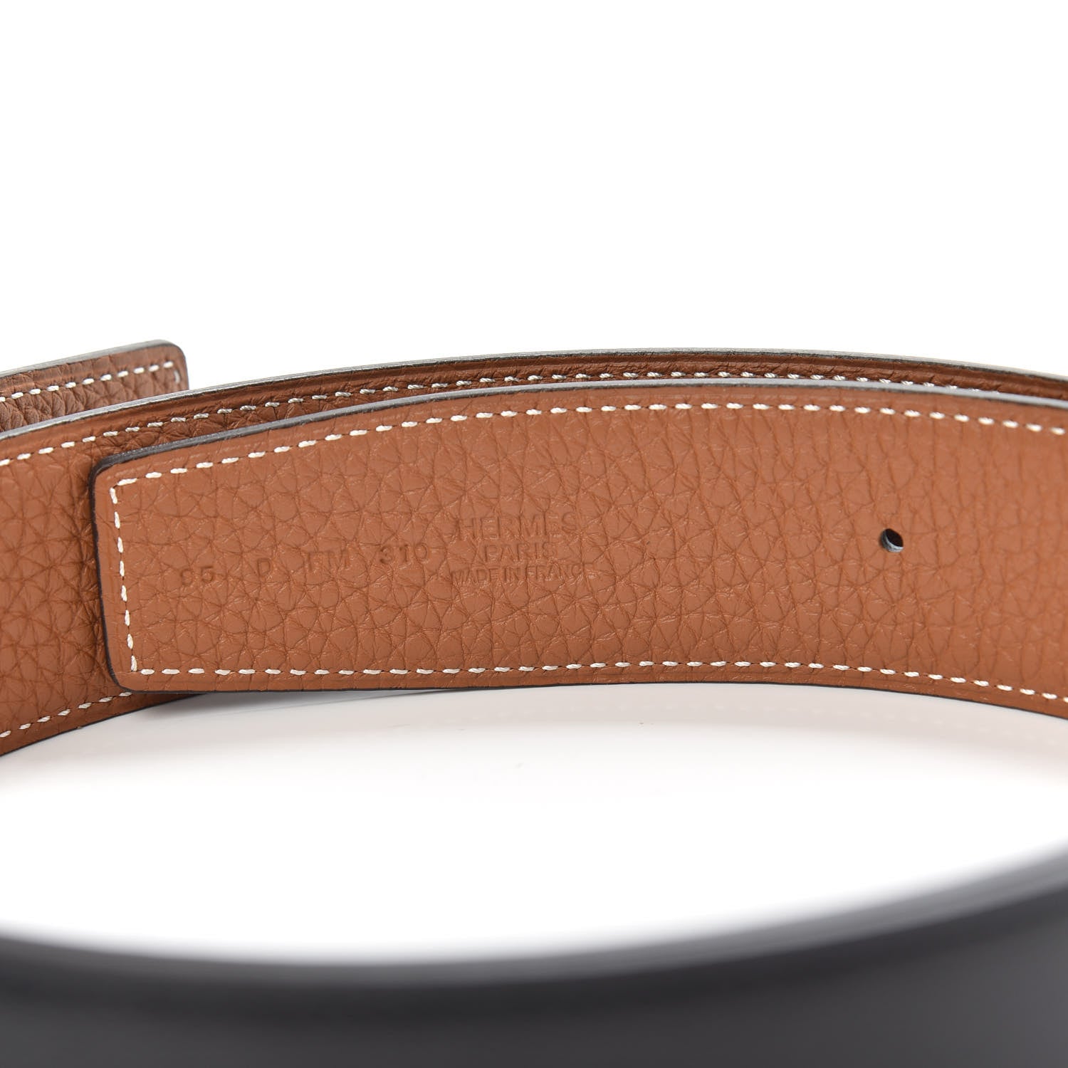 Hermes Box Togo 38mm H Belt 95 Black Gold 3 of 5