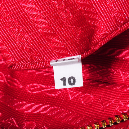 Prada Saffiano Vernice Lux Bauletto Rosso 9 of 9