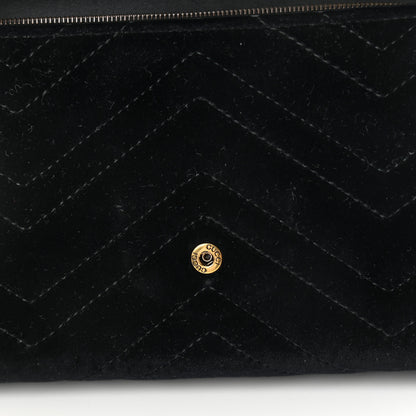 Gucci Velvet Matelasse GG Marmont Chain Wallet Black 11 of 14