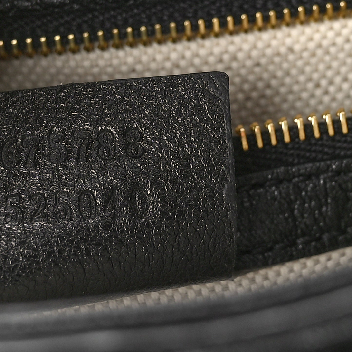 Wonka Grain Calfskin GG Monogram Debossed Small Padlock Shoulder Bag Black