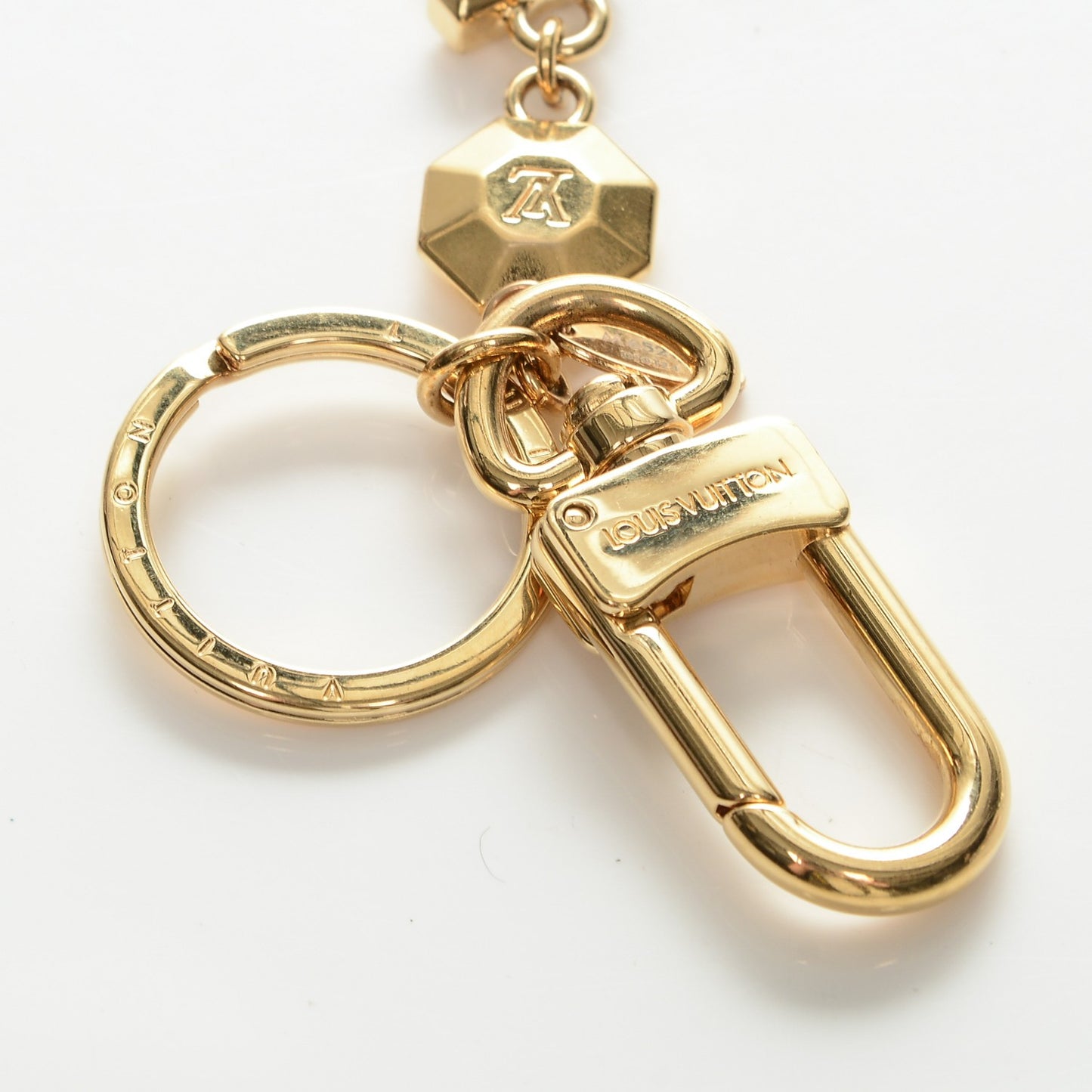 LV Facettes Bag Charm Key Holder Gold