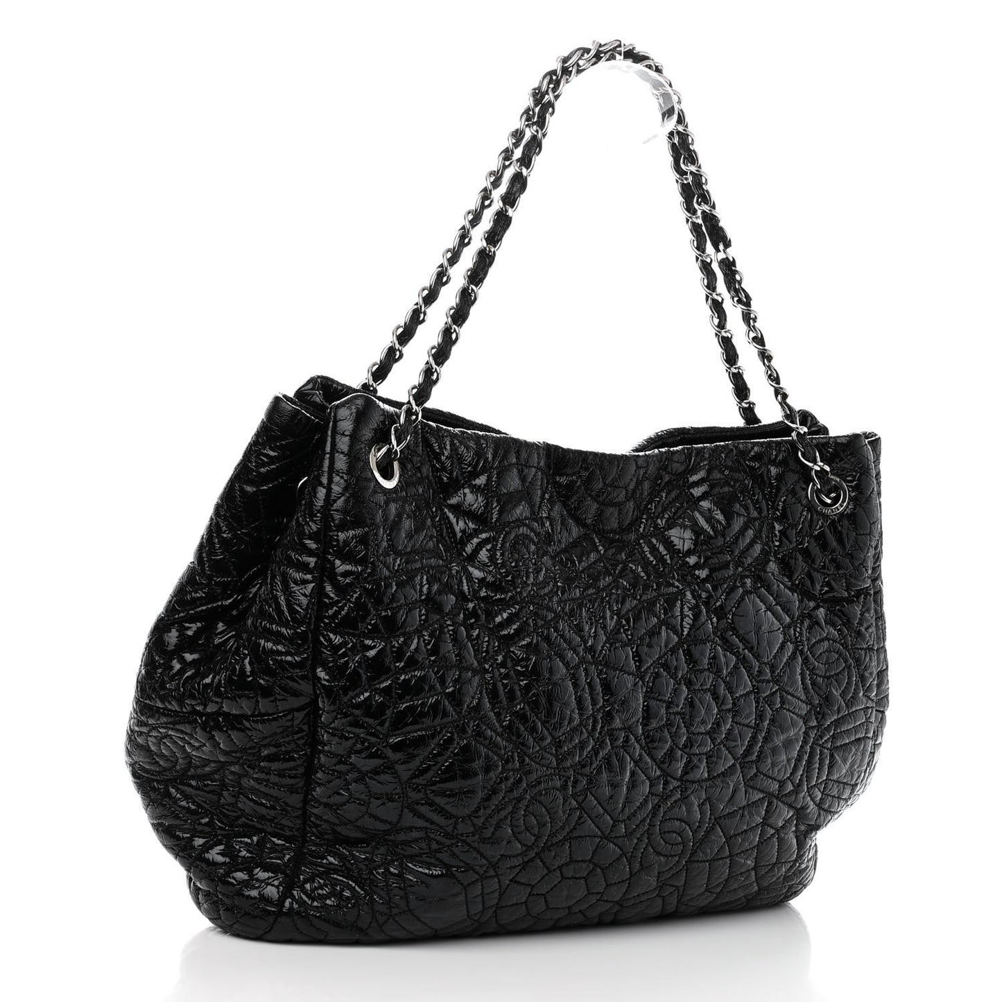 Vinyl Graphic Edge Tote Black