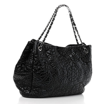 Chanel Vinyl Graphic Edge Tote Black 3 of 9
