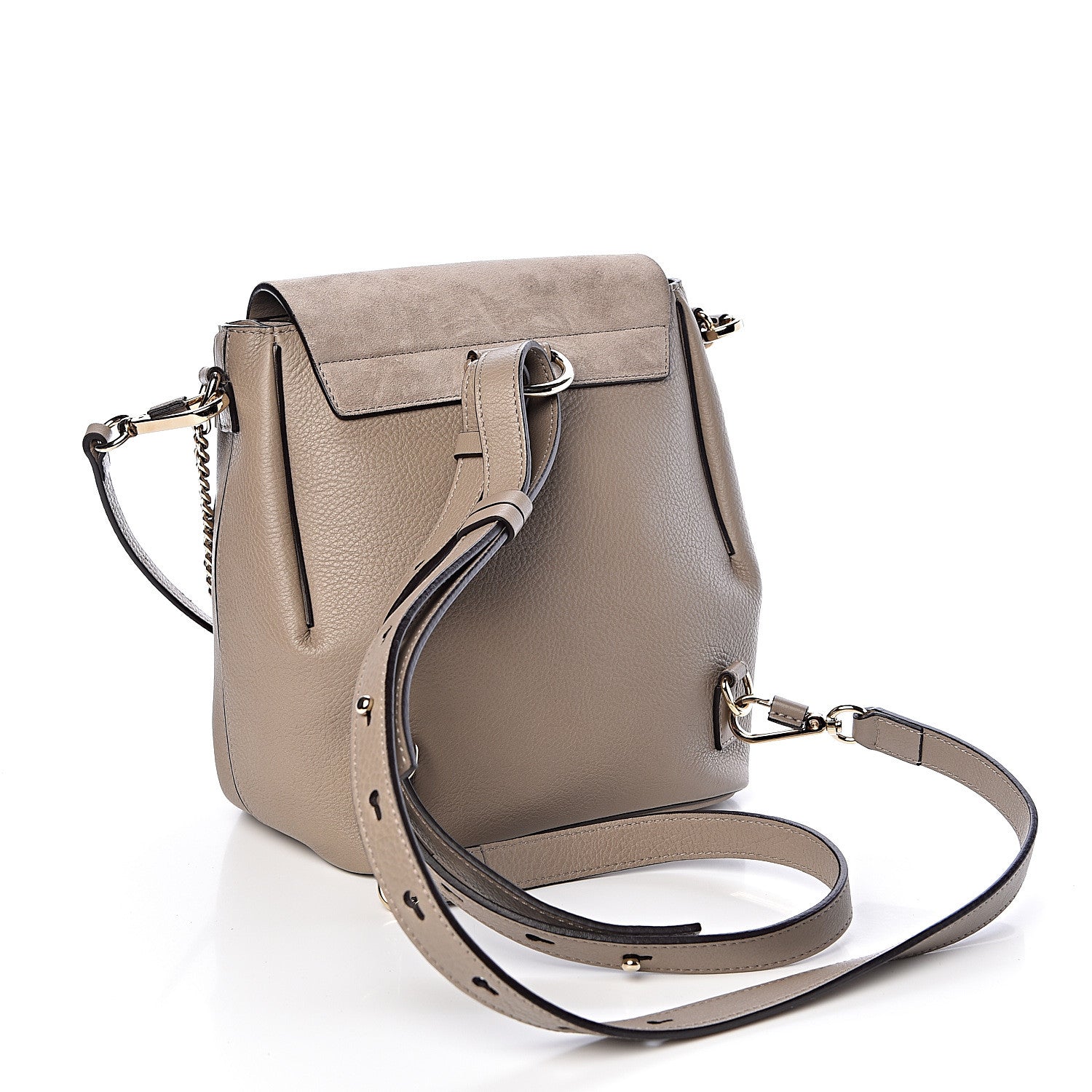 Chloe Suede Calfskin Small Faye Backpack Motty Grey 3 of 9