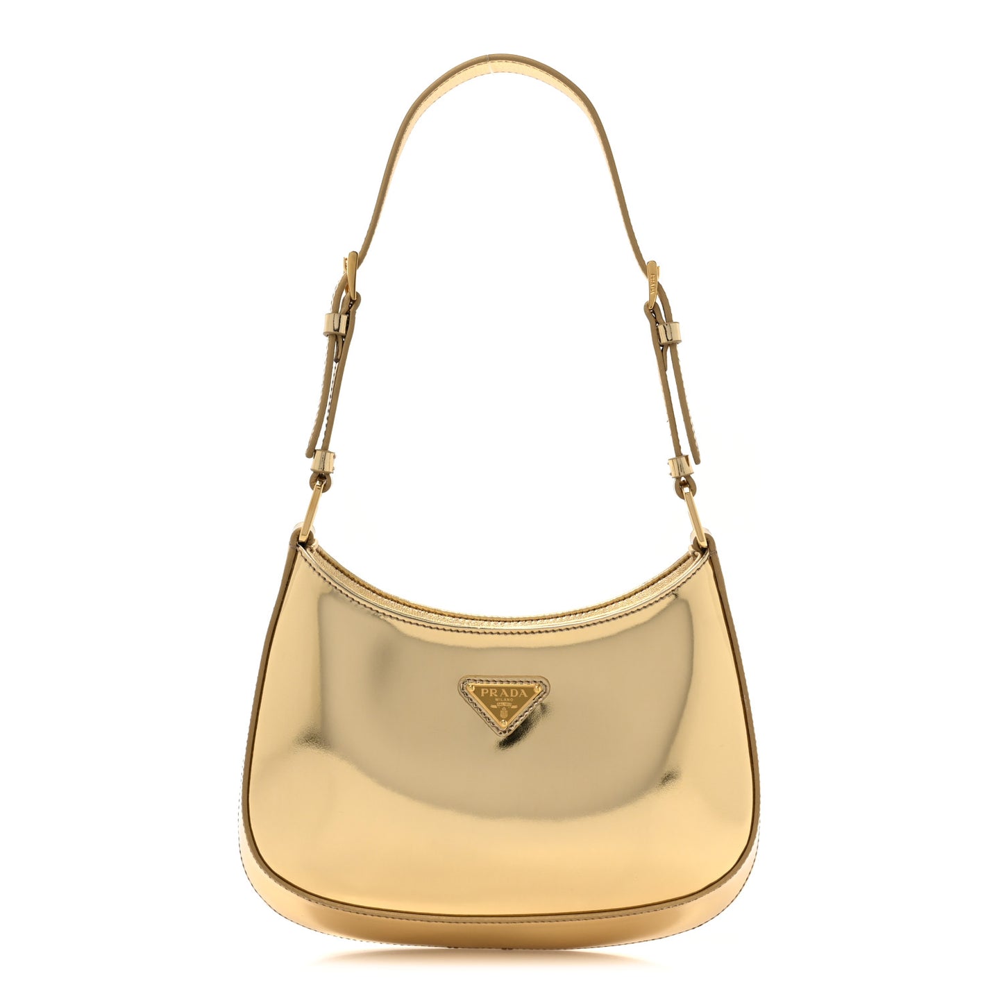 Spazzolato Cleo Adjustable Strap Shoulder Bag Platino