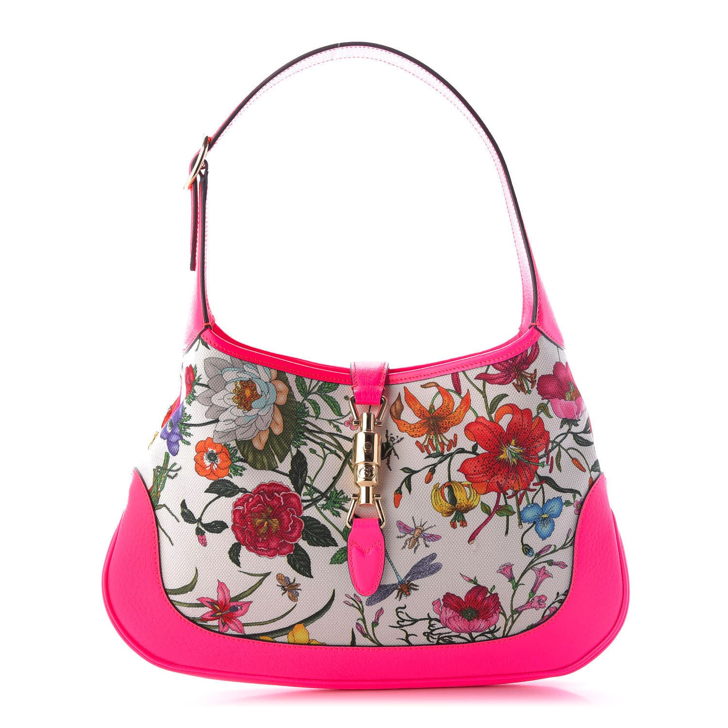 Canvas Flora Medium Jackie Hobo Fuchsia