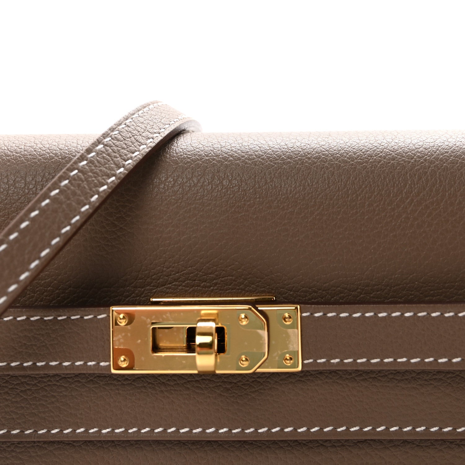 Hermes Evercolor Kelly Wallet To Go Etoupe 7 of 10