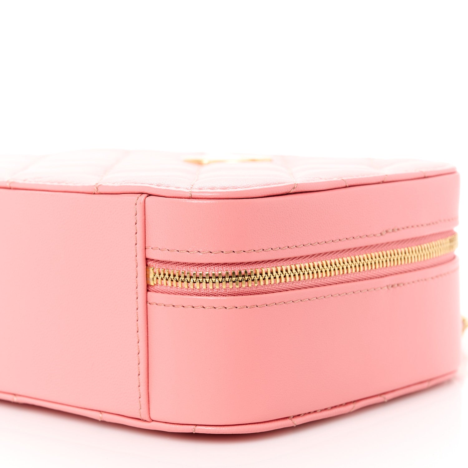 Chanel Lambskin Quilted Top Handle Small Vanity Case Pink 10 of 11