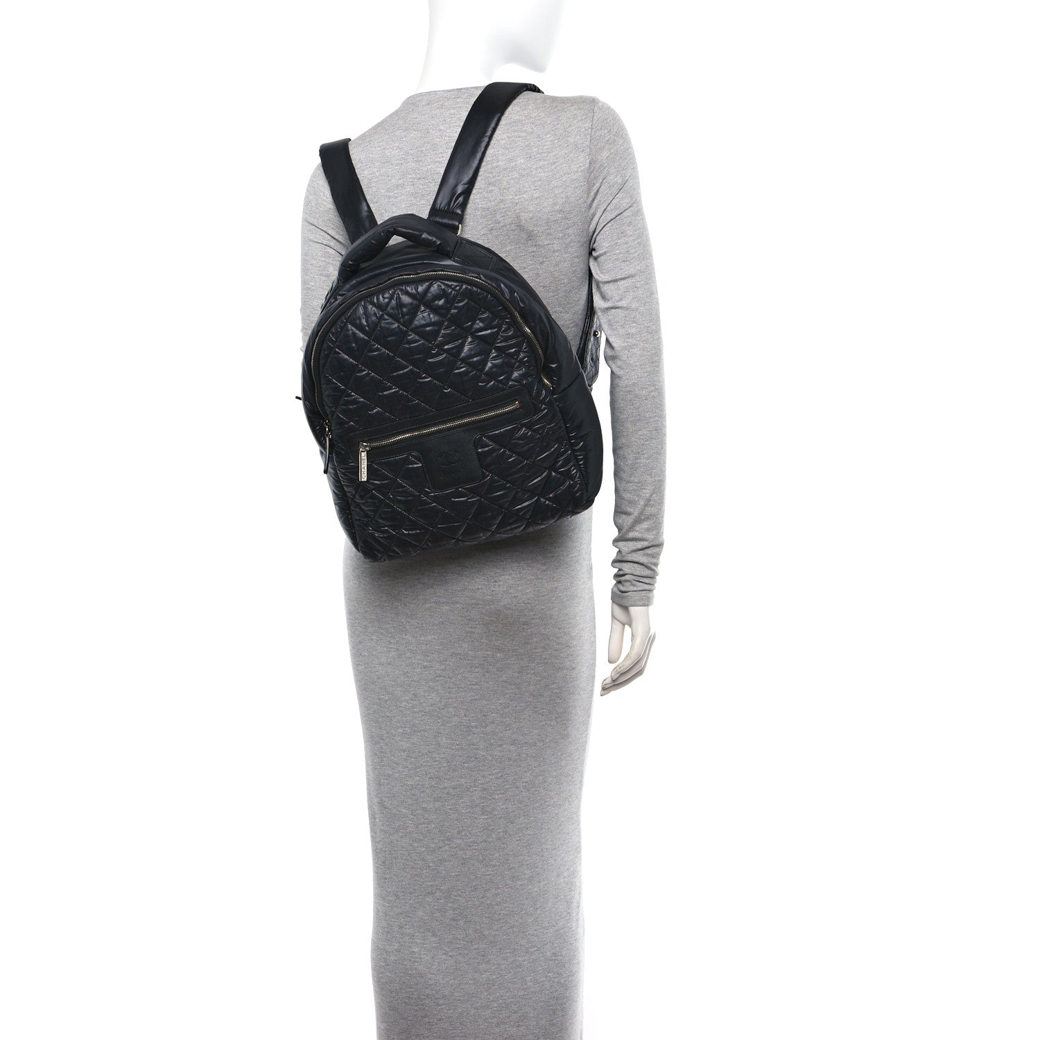 Chanel Nylon Quilted Coco Cocoon Backpack Black 2 of 10