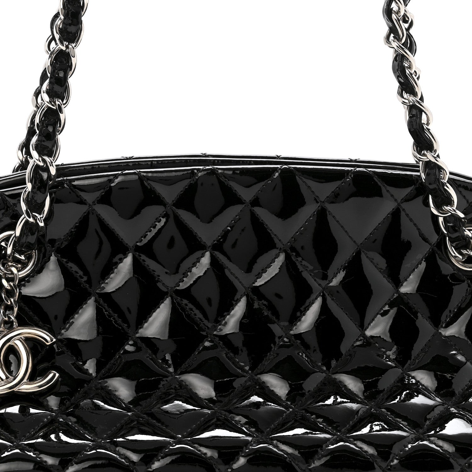 正規 CHANEL バッグ Maxi flapbag , Grained calfskin & silver-tone metal, black