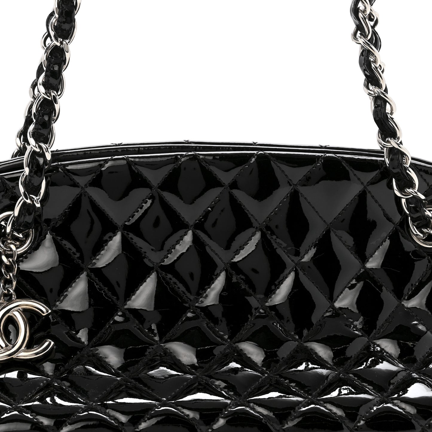 Patent Quilted Medium Just Mademoiselle Black