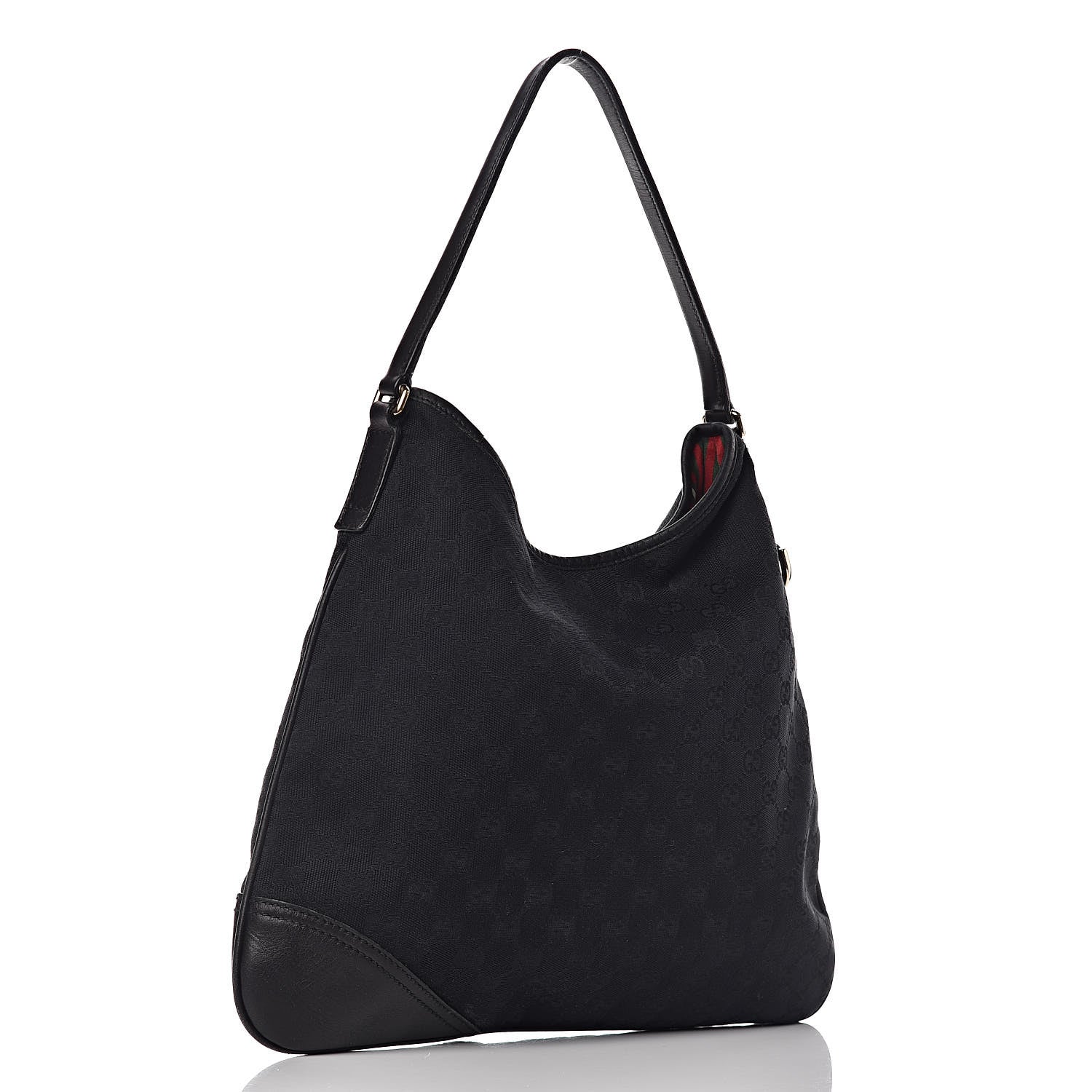 Gucci Monogram Medium New Britt Hobo Black 3 of 16