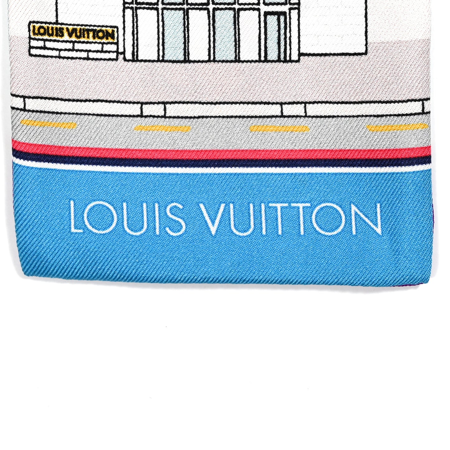 Silk Monogram Seoul Vivienne Bandeau Light Blue