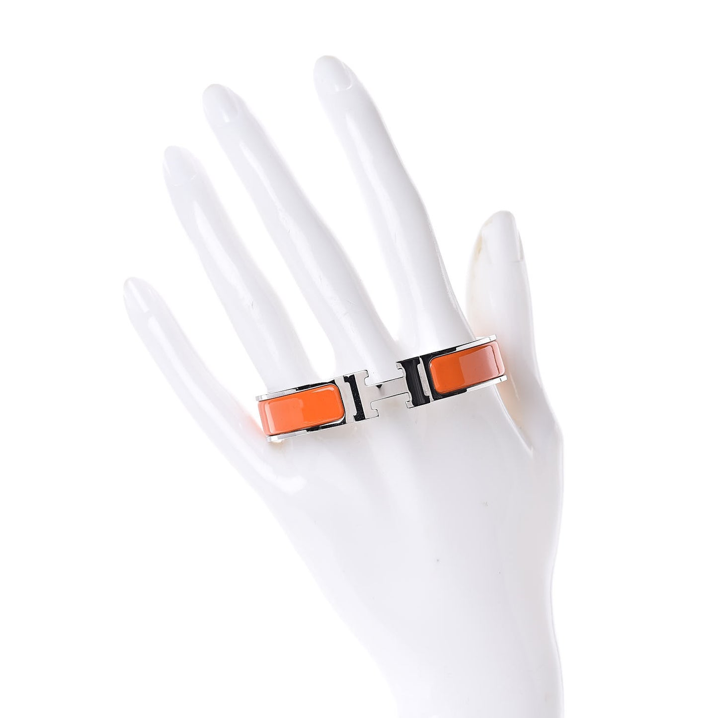 Enamel Narrow Clic Clac H Bracelet PM Orange