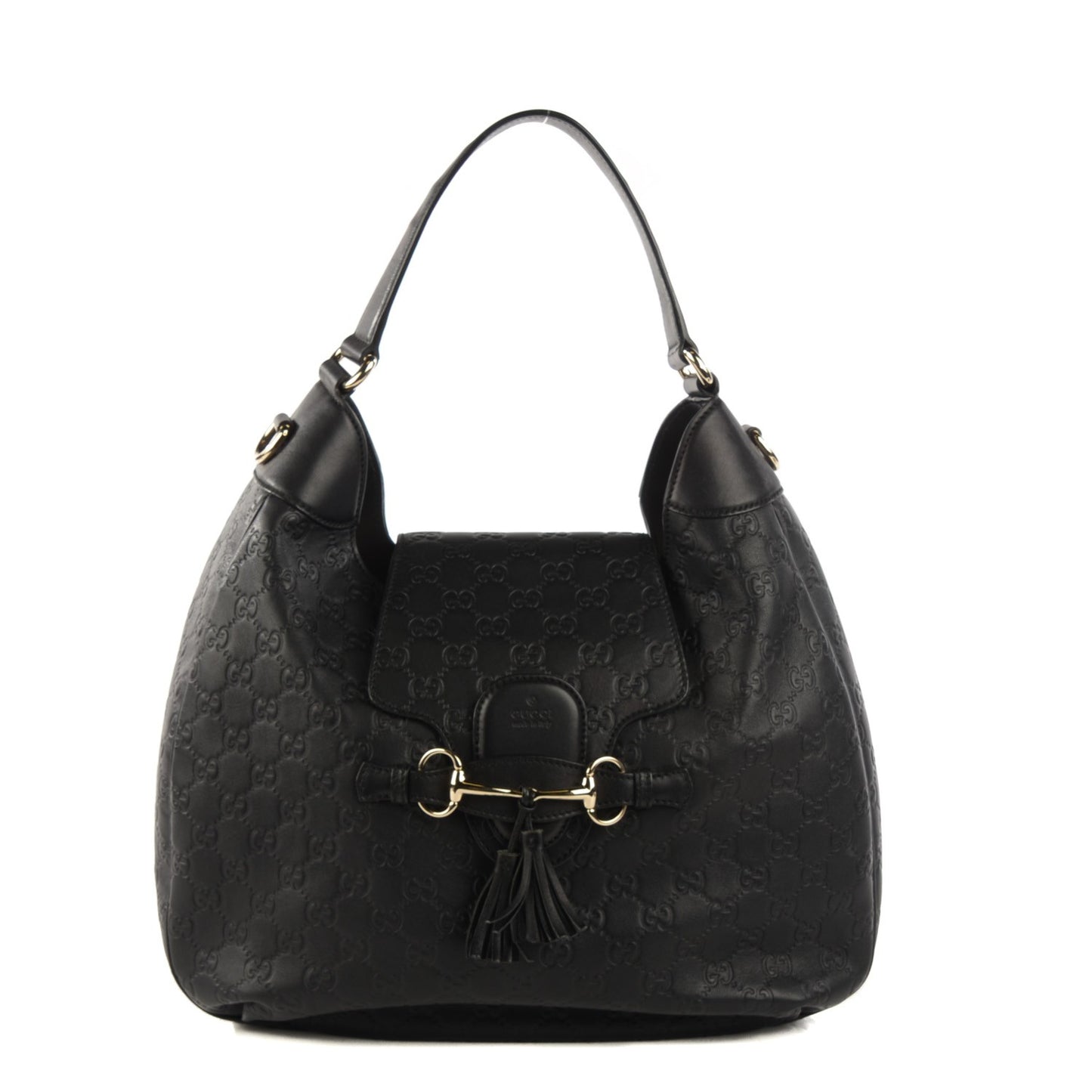 Guccissima Medium Emily Hobo Black