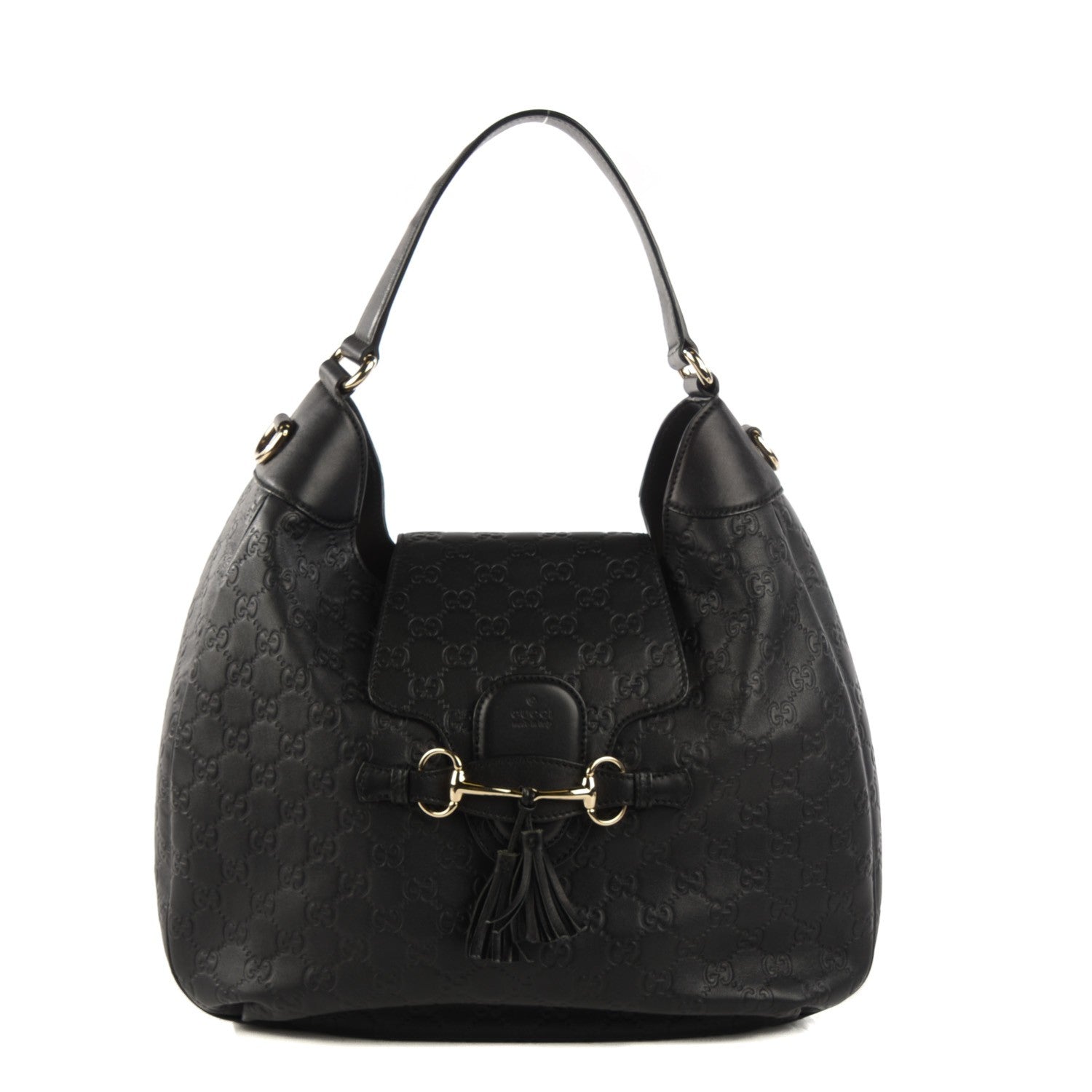 Gucci Guccissima Medium Emily Hobo Black 1 of 7