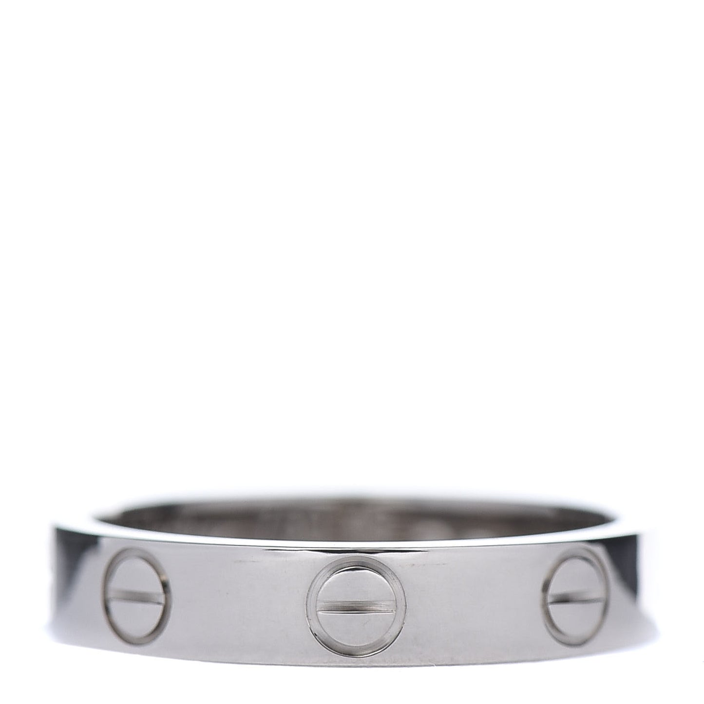 18K White Gold 3.5mm LOVE Wedding Band Ring 49 5