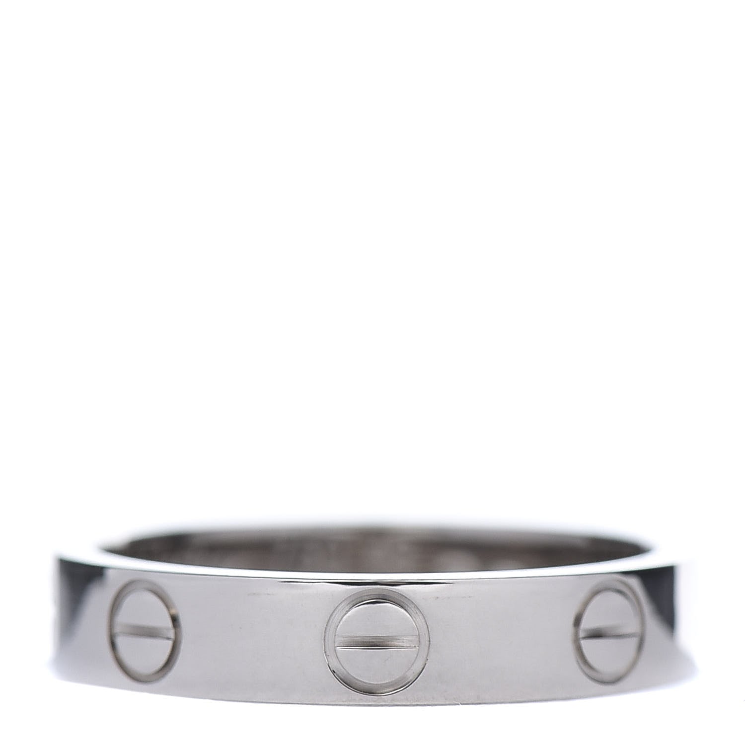 Cartier 18K White Gold 3.5mm LOVE Wedding Band Ring 49 5 1 of 4