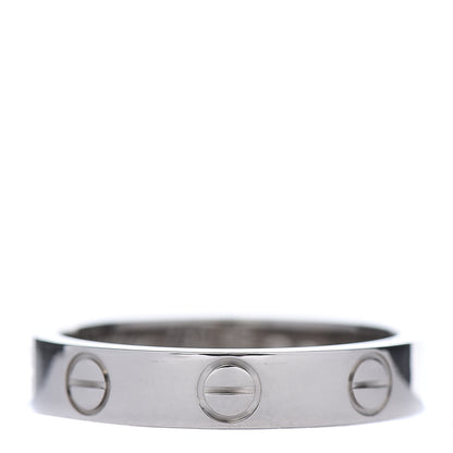 Cartier 18K White Gold 3.5mm LOVE Wedding Band Ring 49 5 1 of 4