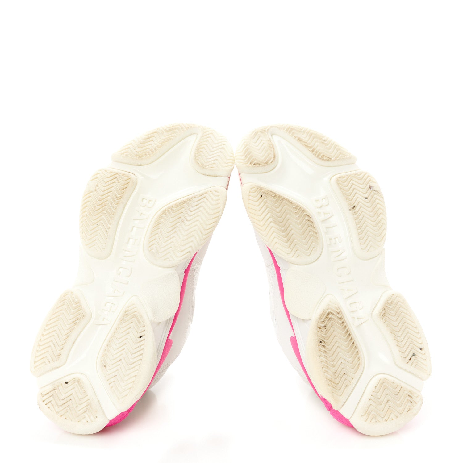 Balenciaga Fabric Mesh Womens Triple S Sneakers 38 Fluo Pink White 6 of 10