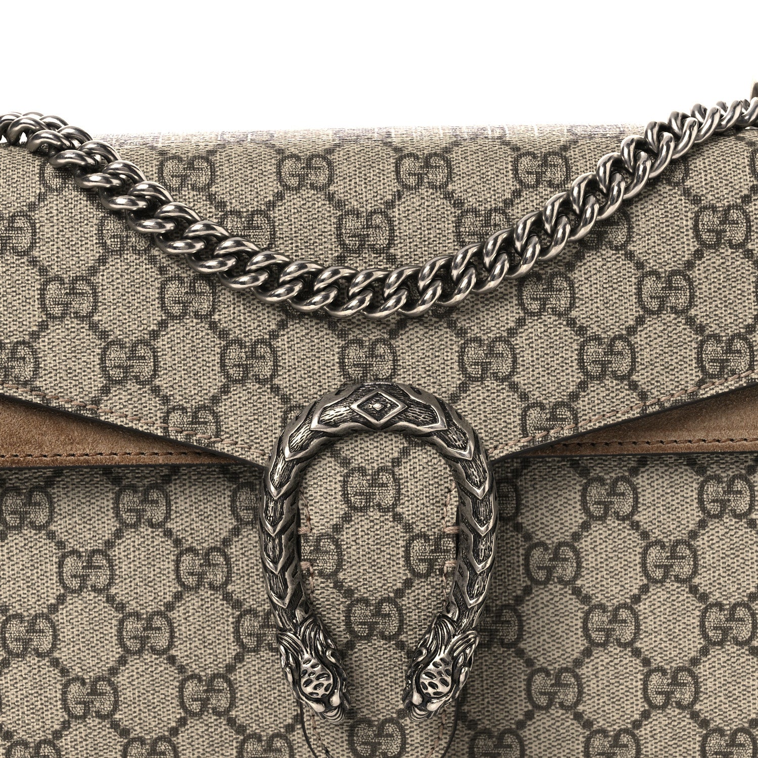 Gucci GG Supreme Monogram Small Dionysus Shoulder Bag Taupe Taupe 8 of 13