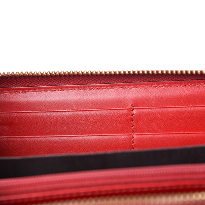 Gucci Guccissima Signature Zip Around Wallet Hibiscus Red 9 of 11