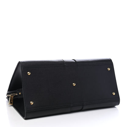 Saint Laurent Textured Calfskin Large Cabas ChYc Black 3 of 8
