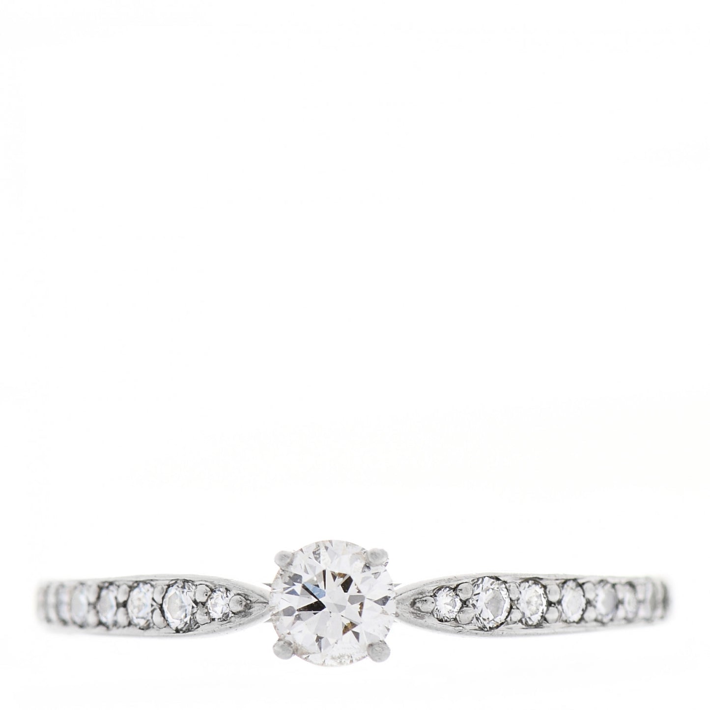 Platinum Diamond .24ct Round Brilliant Harmony Engagement Ring 56 7.5
