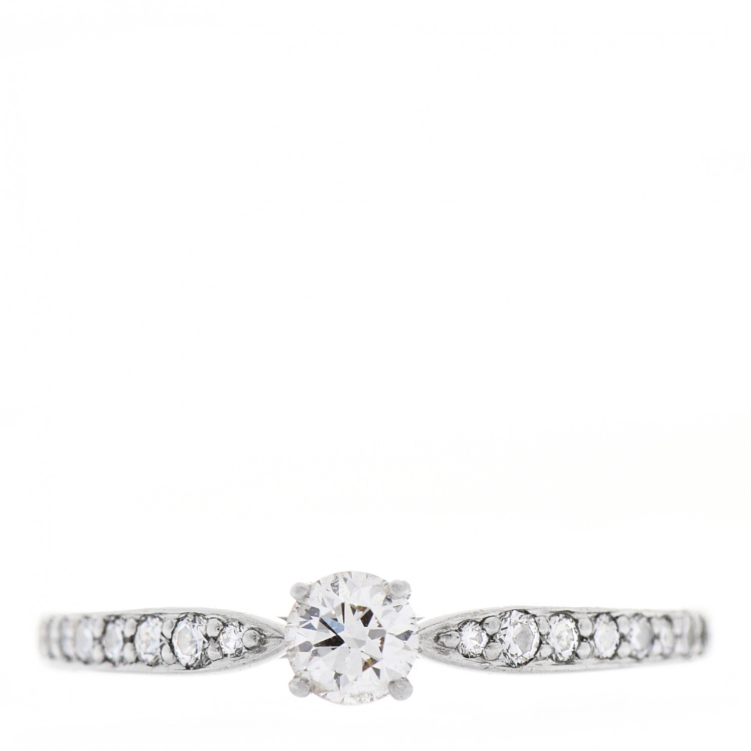 Tiffany Platinum Diamond .24ct Round Brilliant Harmony Engagement Ring 56 7.5 1 of 6