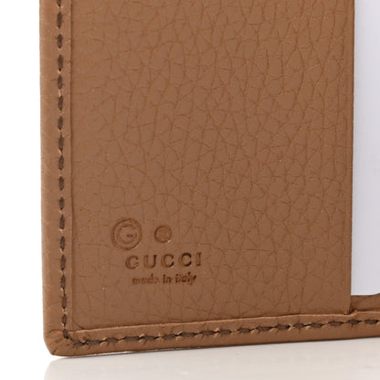 Gucci Pebbled Calfskin Soho Compact Flap Wallet Camelia 6 of 9