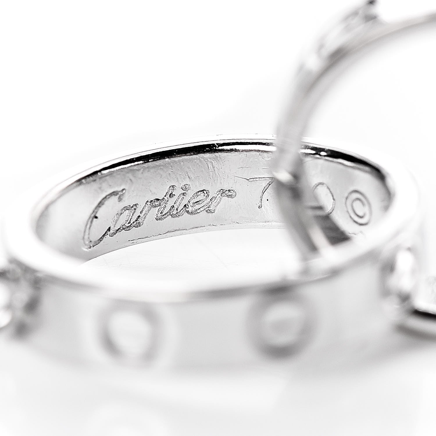 Cartier 18K White Gold Interlocking LOVE Bracelet 4 of 4