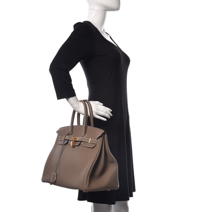 Hermes Togo Birkin 35 Etoupe 2 of 32