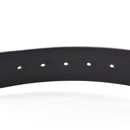 Gucci Textured Dollar Calfskin Nickel Double G 40mm Belt 105 42 Black 6 of 9