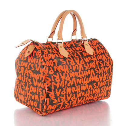 Louis Vuitton Monogram Graffiti Speedy 30 Orange 3 of 7