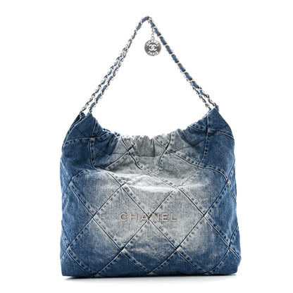 Chanel Denim Quilted Chanel 22 Blue 1 of 11