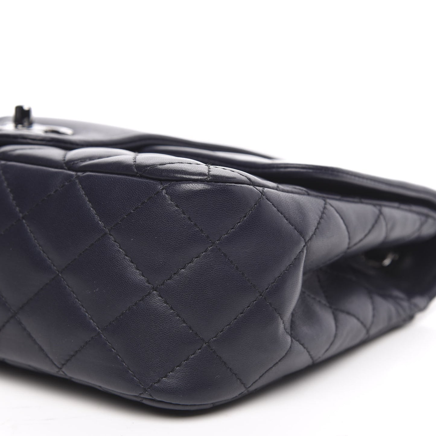 Lambskin Quilted Elementary Chic Flap Navy