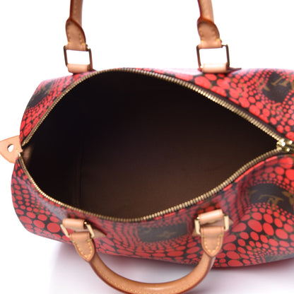 Louis Vuitton Monogram Kusama Town Speedy 30 Red 5 of 7