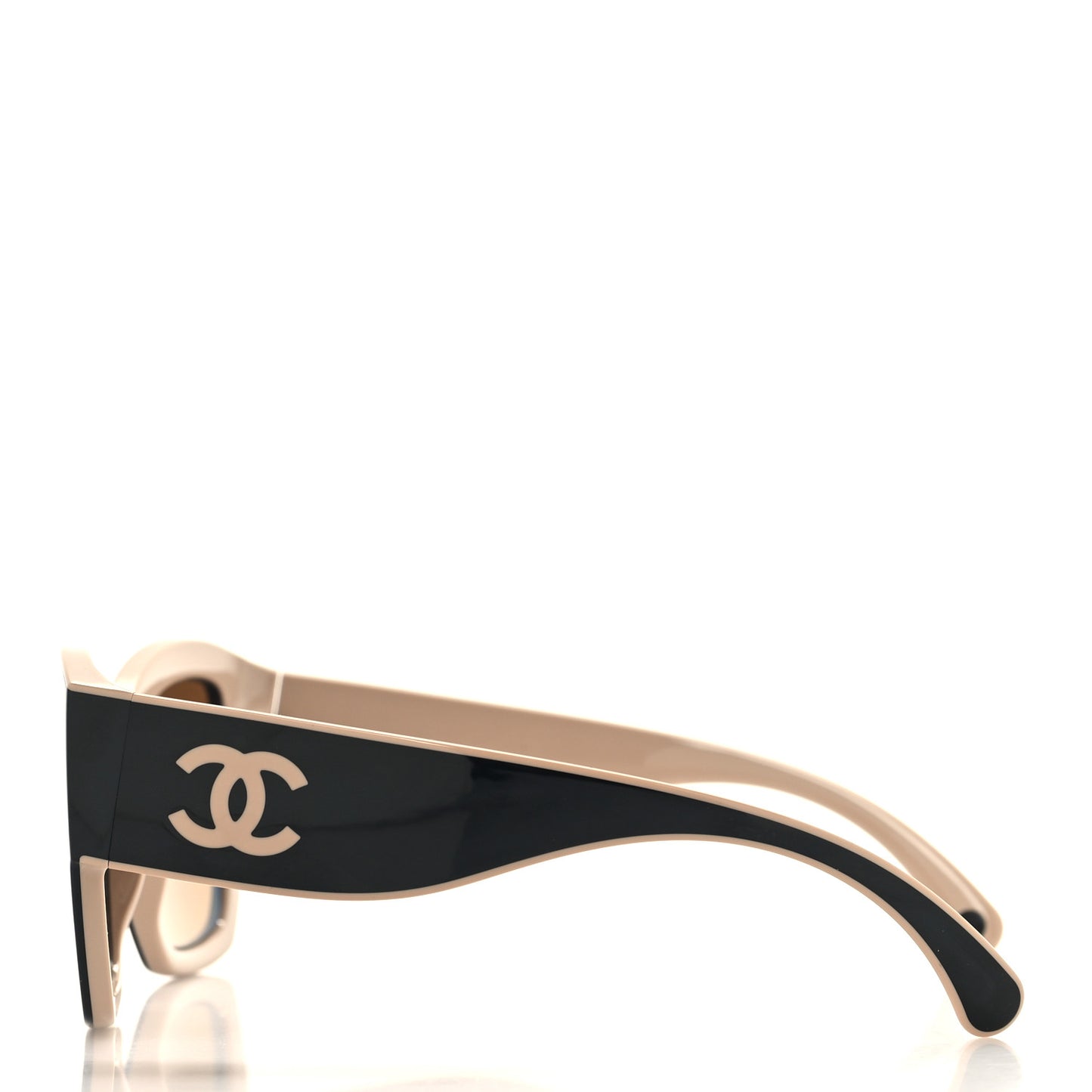 Acetate CC Butterfly Sunglasses 6058 Black Beige