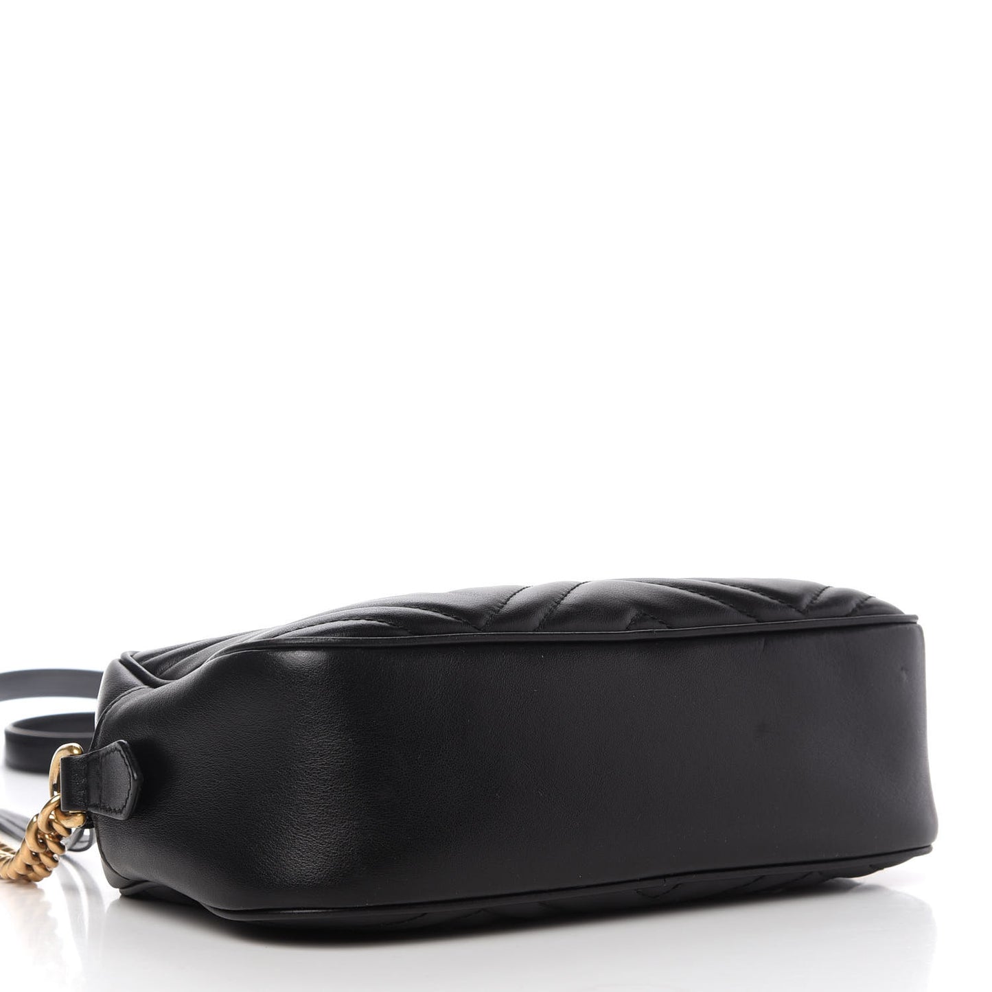 Calfskin Matelasse Small GG Marmont Chain Shoulder Bag Black