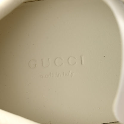 Gucci Calfskin Interlocking G Perforated Womens Ace Sneakers 38.5 White Grey Sky 6 of 9