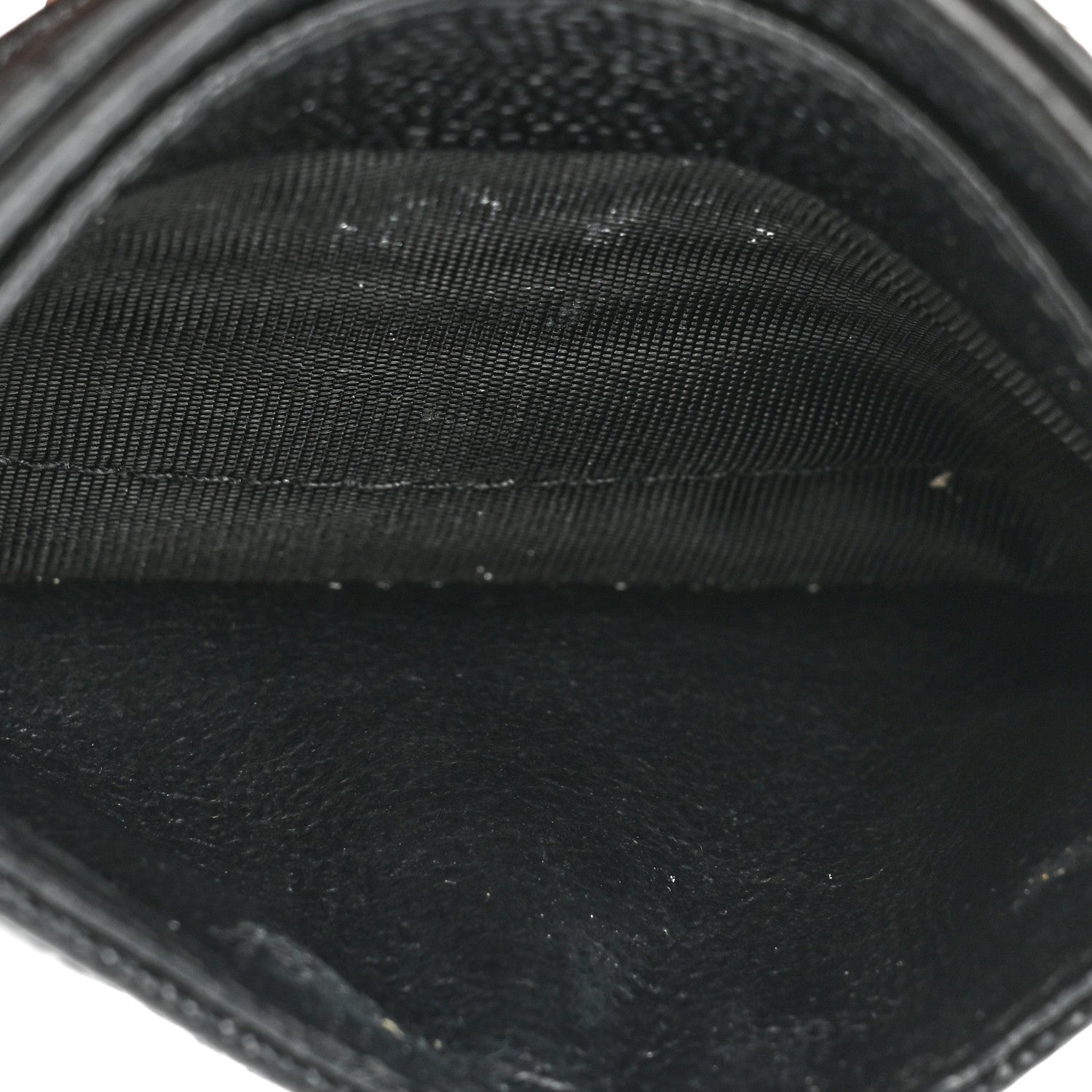 Saint Laurent Grain De Poudre Matelasse Chevron Monogram Credit Card Case Black 9 of 16