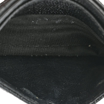 Saint Laurent Grain De Poudre Matelasse Chevron Monogram Credit Card Case Black 9 of 16