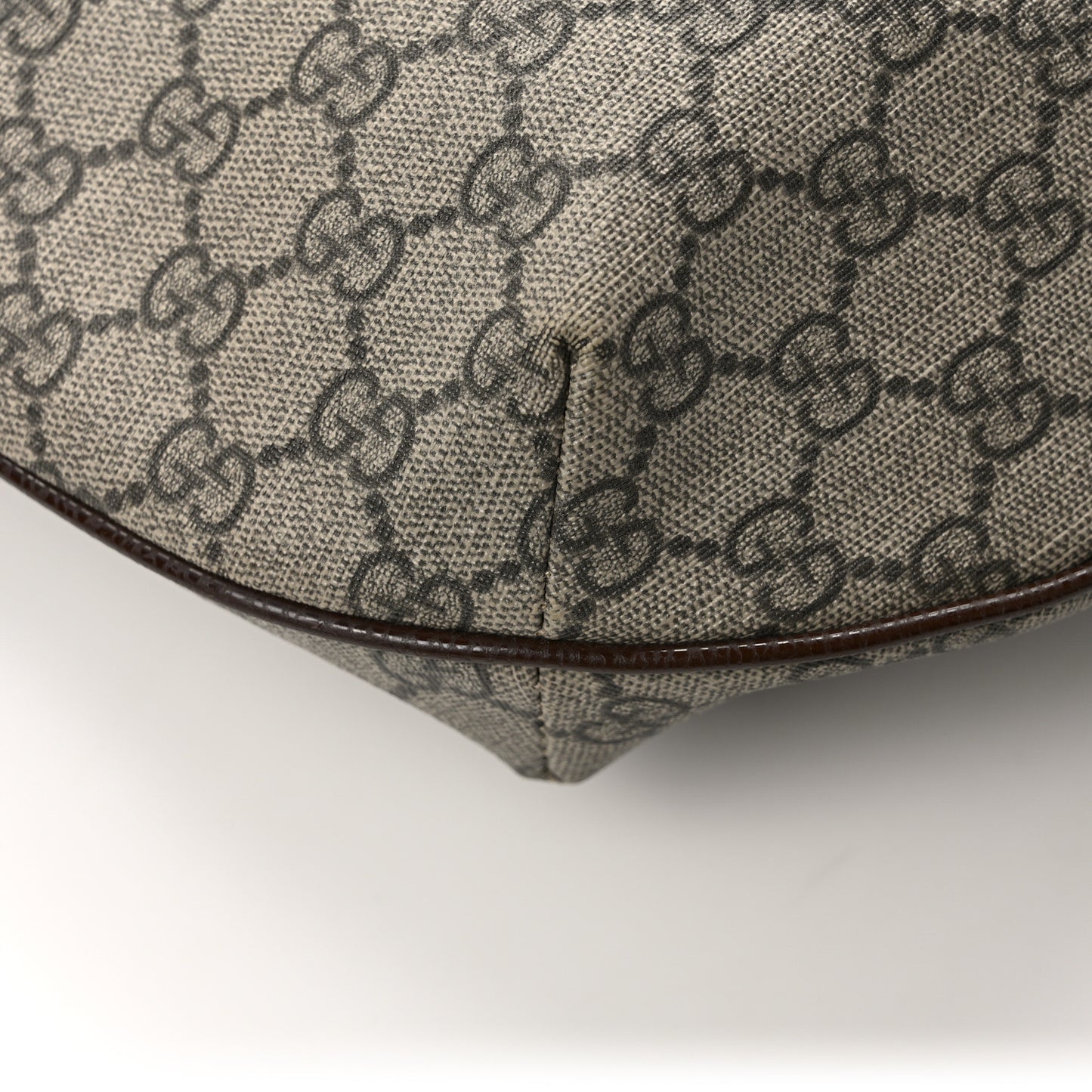 GG Supreme Monogram Web Ophidia Half Moon Hobo Brown