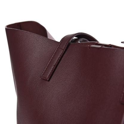 Saint Laurent Calfskin Large Shopping Tote Bordeaux 14 of 21
