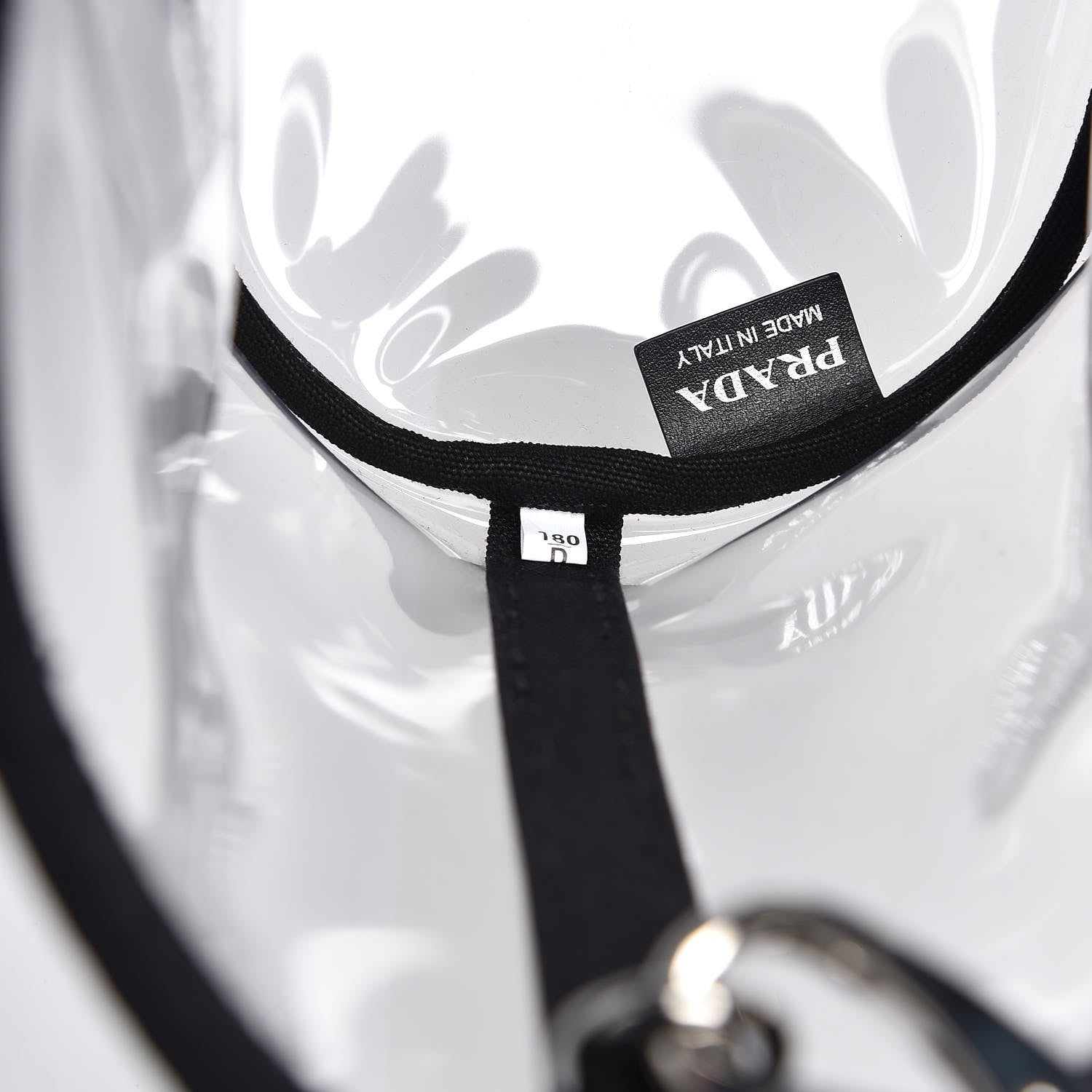 Prada Plexiglass Canapa Small Shopper Tote Black 10 of 10